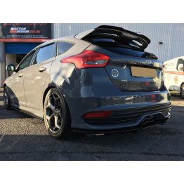 Накладка сплиттер на задний бампер на Ford Focus III ST рестайл